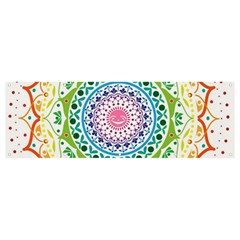 Mandala Pattern Rainbow Pride Banner And Sign 12  X 4  by Ndabl3x