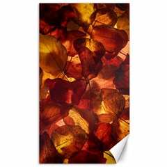 Leaves Fall Autumn Season Orange Canvas 40  X 72  by Ndabl3x