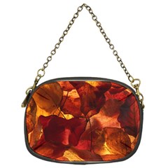 Leaves Fall Autumn Season Orange Chain Purse (two Sides) by Ndabl3x