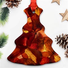 Leaves Fall Autumn Season Orange Ornament (christmas Tree)  by Ndabl3x