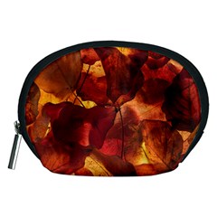 Leaves Fall Autumn Season Orange Accessory Pouch (medium) by Ndabl3x