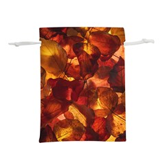 Leaves Fall Autumn Season Orange Lightweight Drawstring Pouch (l) by Ndabl3x