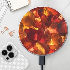 Leaves Fall Autumn Season Orange Wireless Fast Charger(white) by Ndabl3x