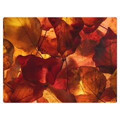 Leaves Fall Autumn Season Orange Premium Plush Fleece Blanket (extra Small) by Ndabl3x