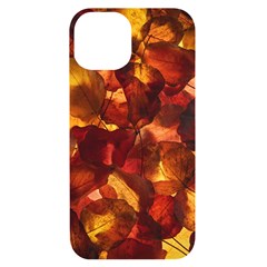 Leaves Fall Autumn Season Orange Iphone 14 Black Uv Print Case by Ndabl3x