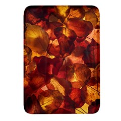 Leaves Fall Autumn Season Orange Rectangular Glass Fridge Magnet (4 Pack) by Ndabl3x