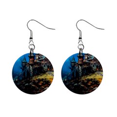 Castle Fantasy Mini Button Earrings by Ndabl3x