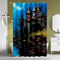 Castle Fantasy Shower Curtain 48  X 72  (small)  by Ndabl3x