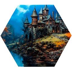 Castle Fantasy Wooden Puzzle Hexagon by Ndabl3x