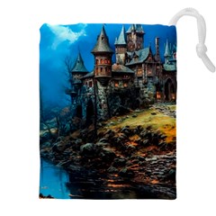 Castle Fantasy Drawstring Pouch (5xl) by Ndabl3x