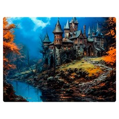 Castle Fantasy Premium Plush Fleece Blanket (extra Small) by Ndabl3x