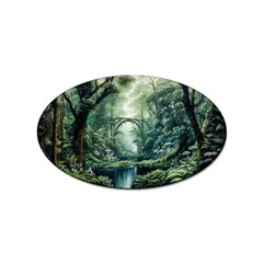 River Forest Wood Nature Sticker (oval) by Ndabl3x