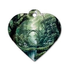 River Forest Wood Nature Dog Tag Heart (one Side) by Ndabl3x