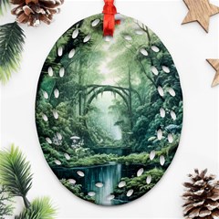 River Forest Wood Nature Ornament (oval Filigree)