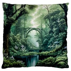 River Forest Wood Nature Large Cushion Case (two Sides) by Ndabl3x