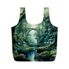 River Forest Wood Nature Full Print Recycle Bag (m) by Ndabl3x