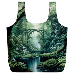 River Forest Wood Nature Full Print Recycle Bag (xl) by Ndabl3x