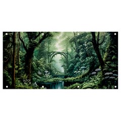 River Forest Wood Nature Banner And Sign 8  X 4  by Ndabl3x