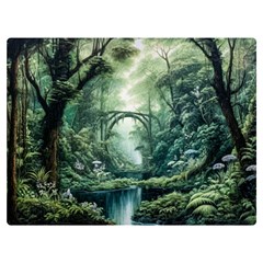 River Forest Wood Nature Premium Plush Fleece Blanket (extra Small) by Ndabl3x