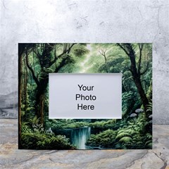 River Forest Wood Nature White Tabletop Photo Frame 4 x6  by Ndabl3x