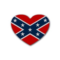 Rebel Flag  Rubber Heart Coaster (4 Pack) by Jen1cherryboot88