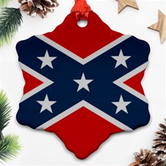 Rebel Flag  Ornament (snowflake) by Jen1cherryboot88