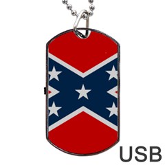 Rebel Flag  Dog Tag Usb Flash (one Side) by Jen1cherryboot88