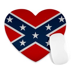 Rebel Flag  Heart Mousepad by Jen1cherryboot88