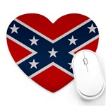 Rebel flag  Heart Mousepad Front