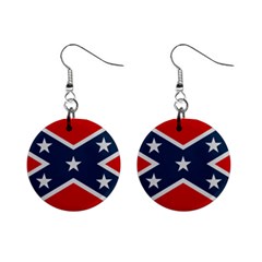 Rebel Flag  Mini Button Earrings by Jen1cherryboot88