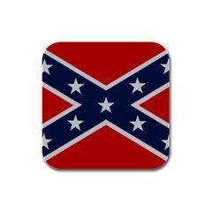 Rebel Flag  Rubber Square Coaster (4 Pack) by Jen1cherryboot88