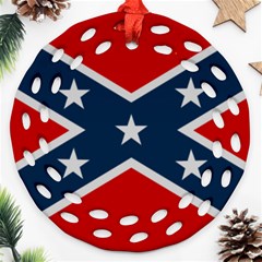 Rebel Flag  Ornament (round Filigree) by Jen1cherryboot88