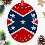 Rebel flag  Oval Filigree Ornament (Two Sides) Front