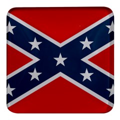 Rebel Flag  Square Glass Fridge Magnet (4 Pack)