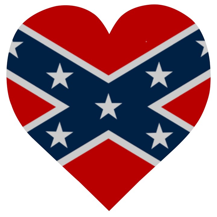 Rebel flag  Wooden Puzzle Heart