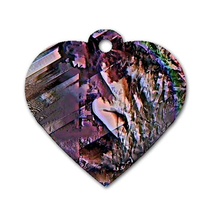 Prismatic Pride Dog Tag Heart (One Side)