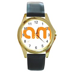 Asset 3 Round Gold Metal Watch by Lastwear