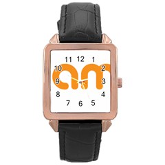 Asset 3 Rose Gold Leather Watch  by Lastwear