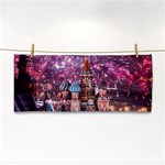 Moscow Kremlin Saint Basils Cathedral Architecture  Building Cityscape Night Fireworks Hand Towel Front