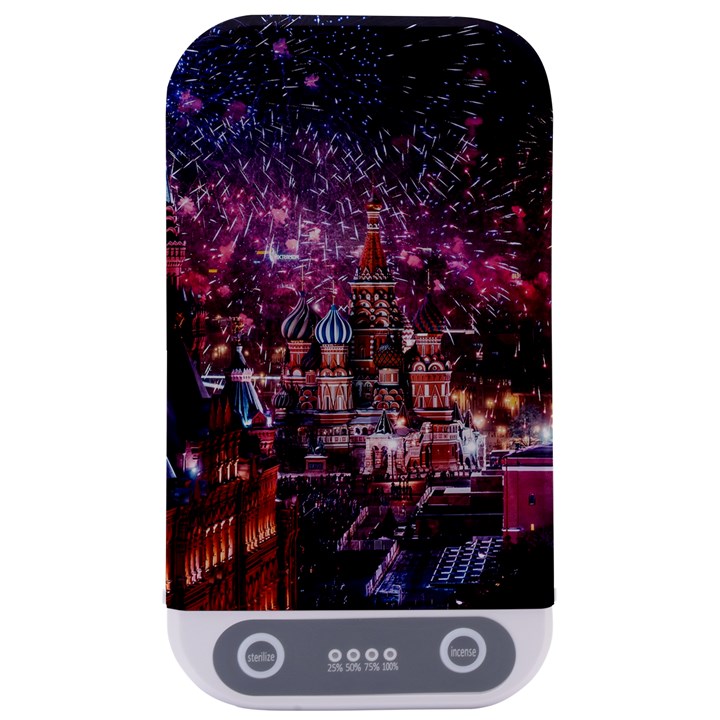 Moscow Kremlin Saint Basils Cathedral Architecture  Building Cityscape Night Fireworks Sterilizers