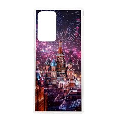 Moscow Kremlin Saint Basils Cathedral Architecture  Building Cityscape Night Fireworks Samsung Galaxy Note 20 Ultra Tpu Uv Case by Cowasu