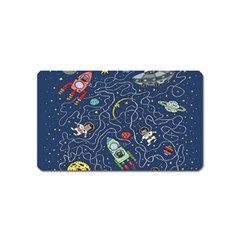 Cat Cosmos Cosmonaut Rocket Magnet (Name Card)