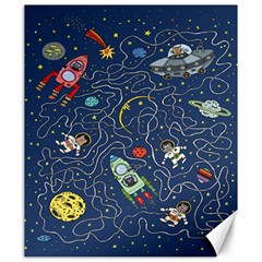 Cat Cosmos Cosmonaut Rocket Canvas 20  X 24  by Cowasu