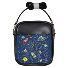 Cat Cosmos Cosmonaut Rocket Girls Sling Bag by Cowasu