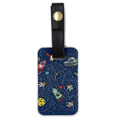 Cat Cosmos Cosmonaut Rocket Luggage Tag (one Side) by Cowasu