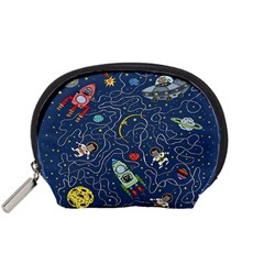 Cat Cosmos Cosmonaut Rocket Accessory Pouch (small) by Cowasu