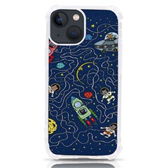 Cat Cosmos Cosmonaut Rocket Iphone 13 Mini Tpu Uv Print Case by Cowasu