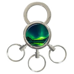 Iceland Aurora Borealis 3-ring Key Chain by Cowasu