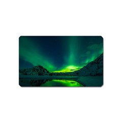 Iceland Aurora Borealis Magnet (name Card) by Cowasu