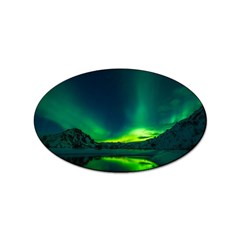 Iceland Aurora Borealis Sticker Oval (100 Pack) by Cowasu